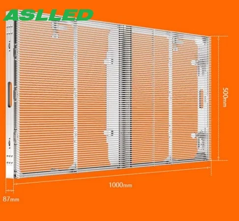 

Indoor Transparent LED display P3.91 W:1000*H:500mm led display Transparent glass LED display