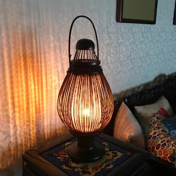 

Southeast Asian Personality Bamboo table lamps for living room Led Bed lamp bedside light table light lamps Tafellamp bedroom