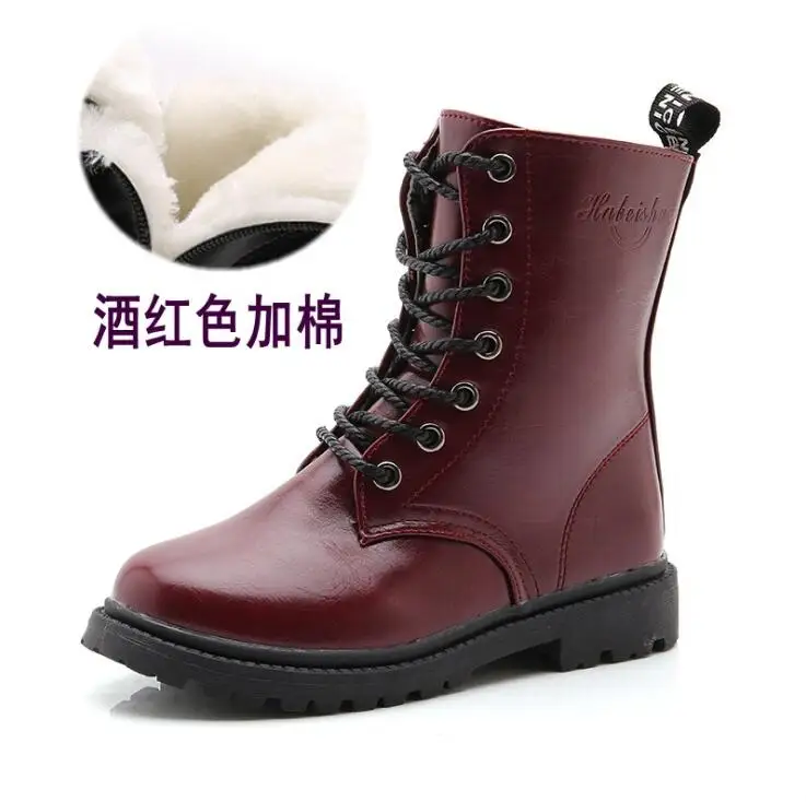 

Boys girls boots 2019 spring/autumn winter children's knight booties baby Waterproof velvet warm kids snow boots