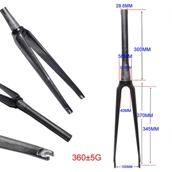 

Conical Full Carbon Bicycle Front Fork 700C Carbon Intersection 3K 1-1 / 2 Full Carbon Front Fork, Road Car Fork