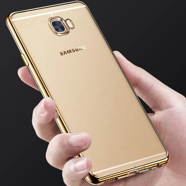 Чехол для samsung Galaxy J5 Prime прозрачный позолоченный мягкий ТПУ задняя крышка J7 J2