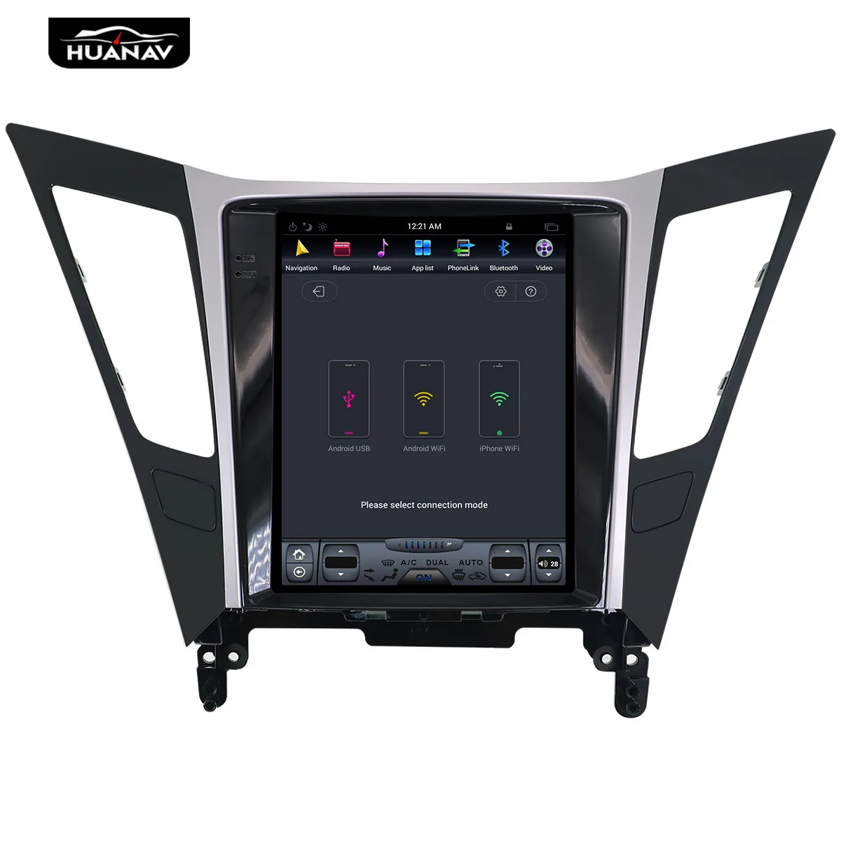 Top Tesla style Android 7 Car DVD Player GPS Navigation For Hyundai Sonata 2012-2014 Auto stereo radio multimedia player Head unit 1