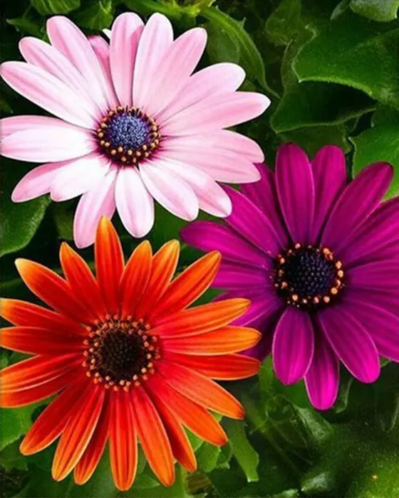 Цветы как ромашки только разноцветные. Однолетники похожие на герберы. Остеоспермум капская маргаритка. Остеоспермум акила сансет. Африканская ромашка газания.