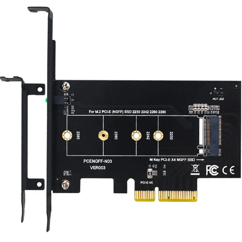 

Adeeing M.2 PCIe to PCIe 3.0 x4 Adapter Card Support M.2 PCIe 2280, 2260, 2242, 2230