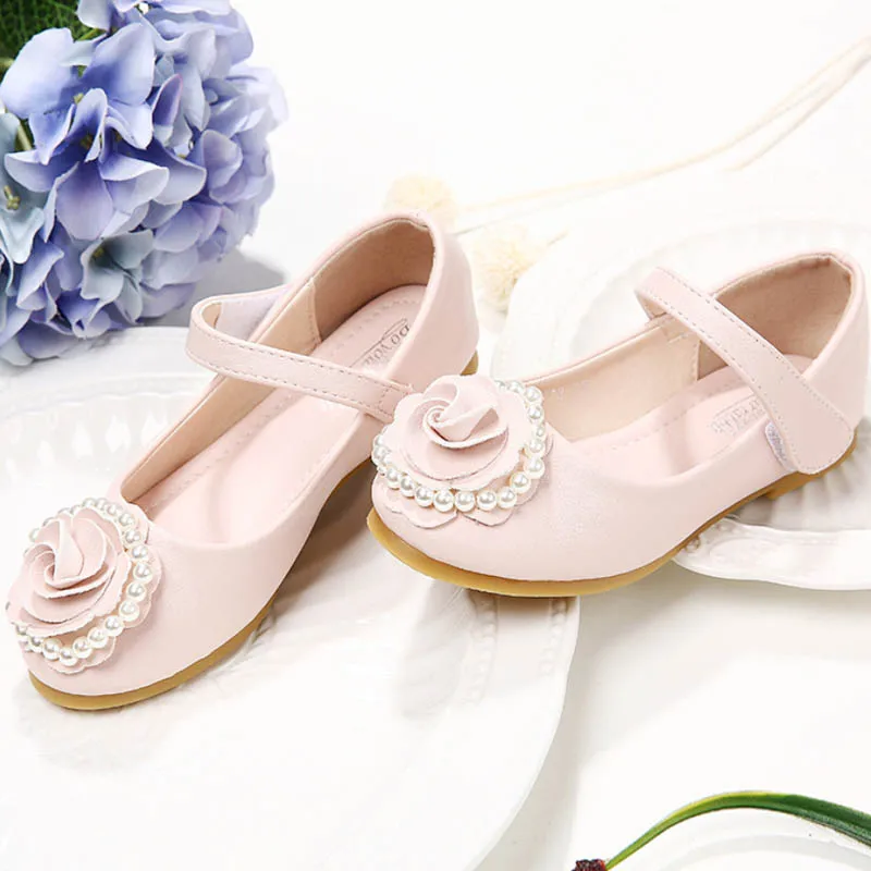 IYEAL/Школьная обувь для девочек; Новинка года; модные детские кроссовки для девочек; тонкие кожаные туфли принцессы для танцев; обувь для вечеринок - Цвет: Pink