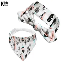 Комплект из 2 предметов./Набор. Головная повязка для новорожденных и нагрудник набор хлопок аксессуары с героями мультфильмов мечта девочек мальчиков ребенок малыш фото prop RDP-020