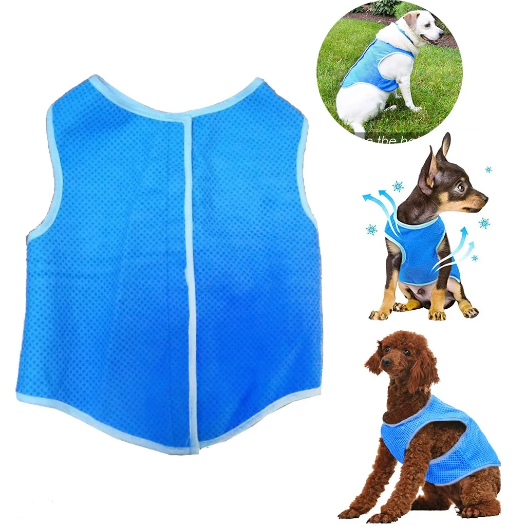 

Transer Dogs Shirt Silicone Cooler Dogs Cooling Vest Jacket Coat for Puppy Dog Cats Kittens Pets Blue Jersey Perro 19June11 P30
