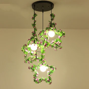 

Nordic LED kitchen dining&bar pendant lights Plant Retro Bedroom Cafe living room pendant lamp Corridor bar Aisle light fixture