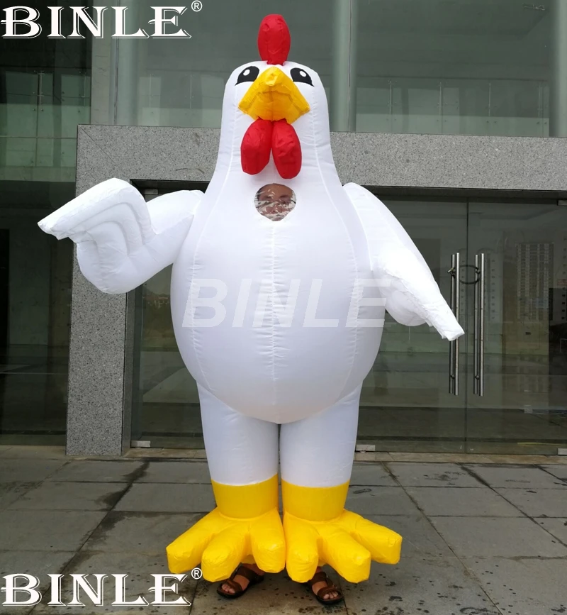 Custom made high quality 2.1m inflatable chicken costume giant