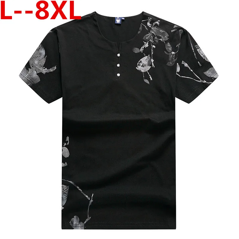 Большие размеры 10XL 8XL 6XL летняя новая модная футболка с буквенным принтом Мужская футболка из хлопка повседневная с v-образным вырезом Высококачественная брендовая одежда