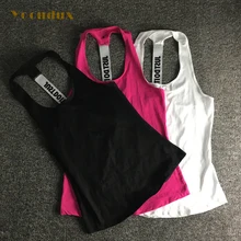 Yocndux Профессиональный жилет для йоги без рукавов сплошной цвет свободные быстросохнущие Для Бега Спортзала занятий спортом женские футболки для йоги Фитнес Майка