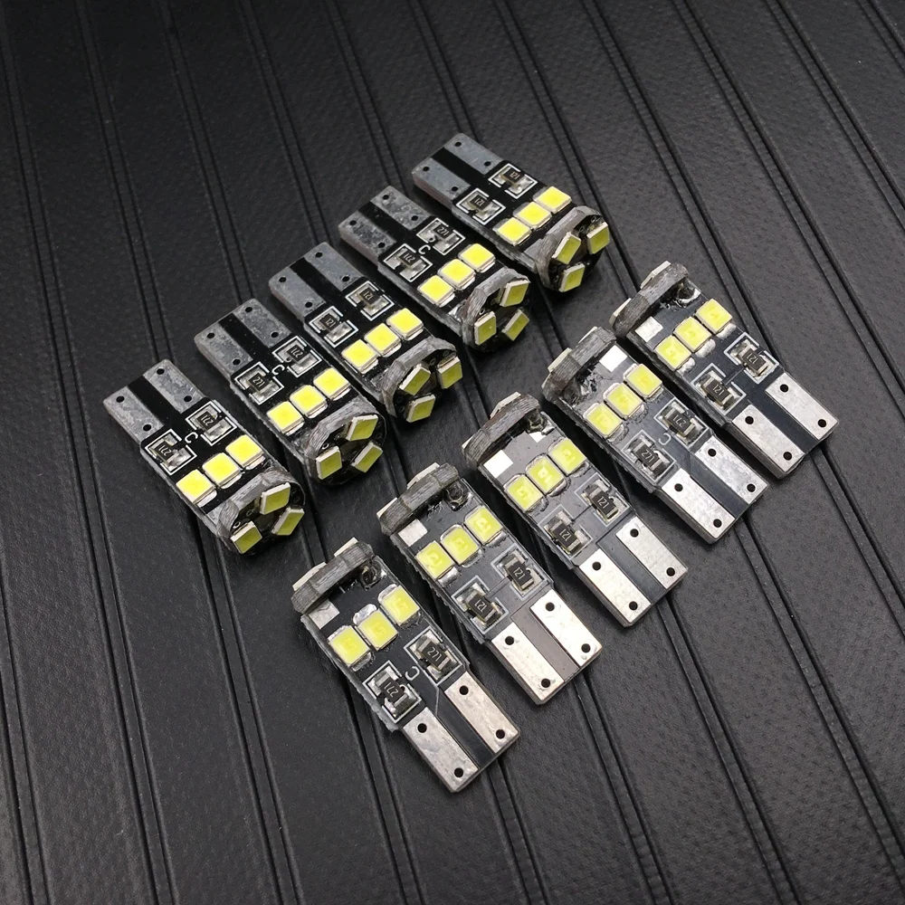 10 шт. T10 9SMD 2835 светодиодный габаритный фонарь CANBUS без ошибок 12 В купольные лампы