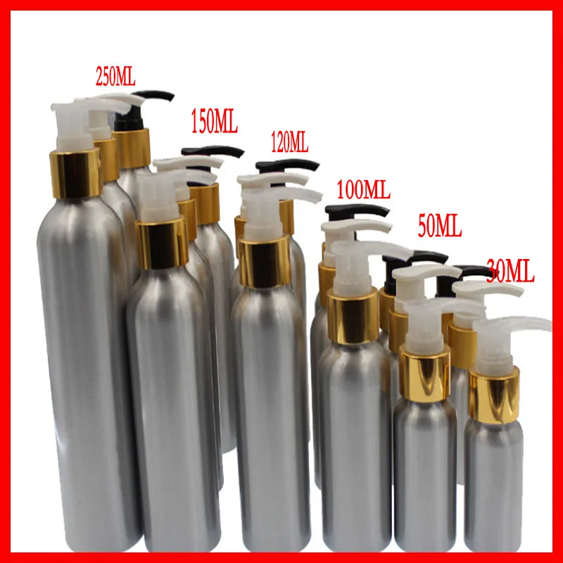 30/50/100/120/150/250ml aluminum bottle cosmetics bottle makeup