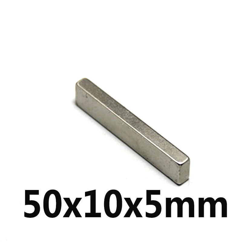 2 шт. 50*10*5 очень сильные неодимовые магниты 50x10x5 N35 мощный магнит постоянный
