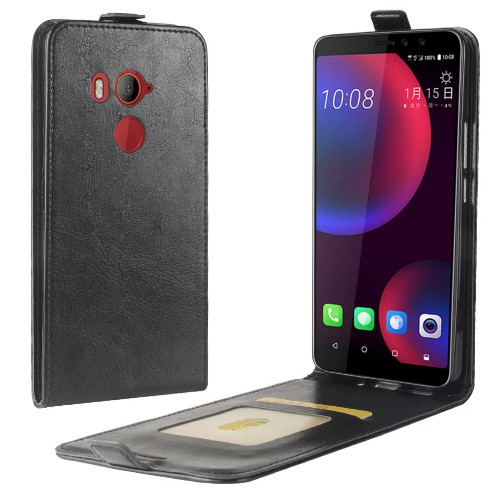 

Luxury Vertical PU Leather Flip Wallet Case Cover For HTC U11 EYES 6.0'' UP DOWN Cell Phone housing Bags with Photo Frame