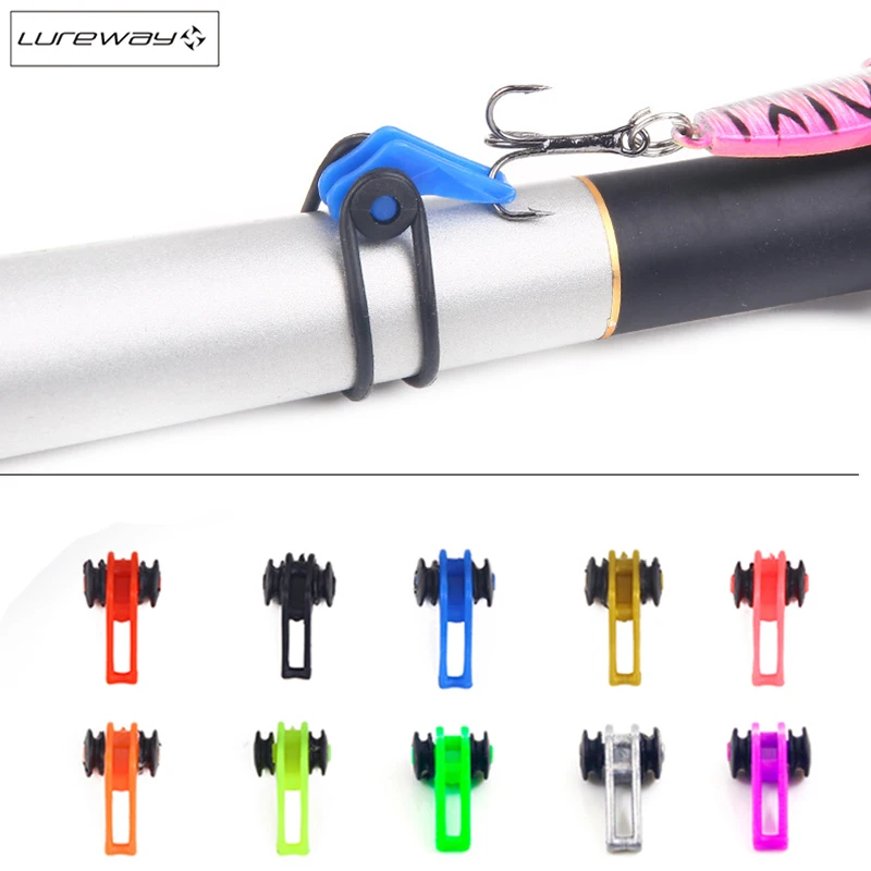 

20Pcs / lot Plastic Fishing Hook Keeper for Fishing Rod Pole Fishing Lures Safety Holder Fishing Tackle Rod Clip O-shaped Ring