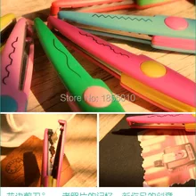 6 узоров/набор, кружевные ножницы из металла и пластика, сделай сам, скрапбукинг, фото, Цветные Ножницы для бумаги, кружевные украшения для дневника