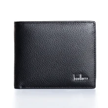 Натуральная кожа бумажник Для мужчин кармана монету кошелек Carteira Masculina бренд кошелек мужской Trifold чёрный; коричневый коровьей бумажник