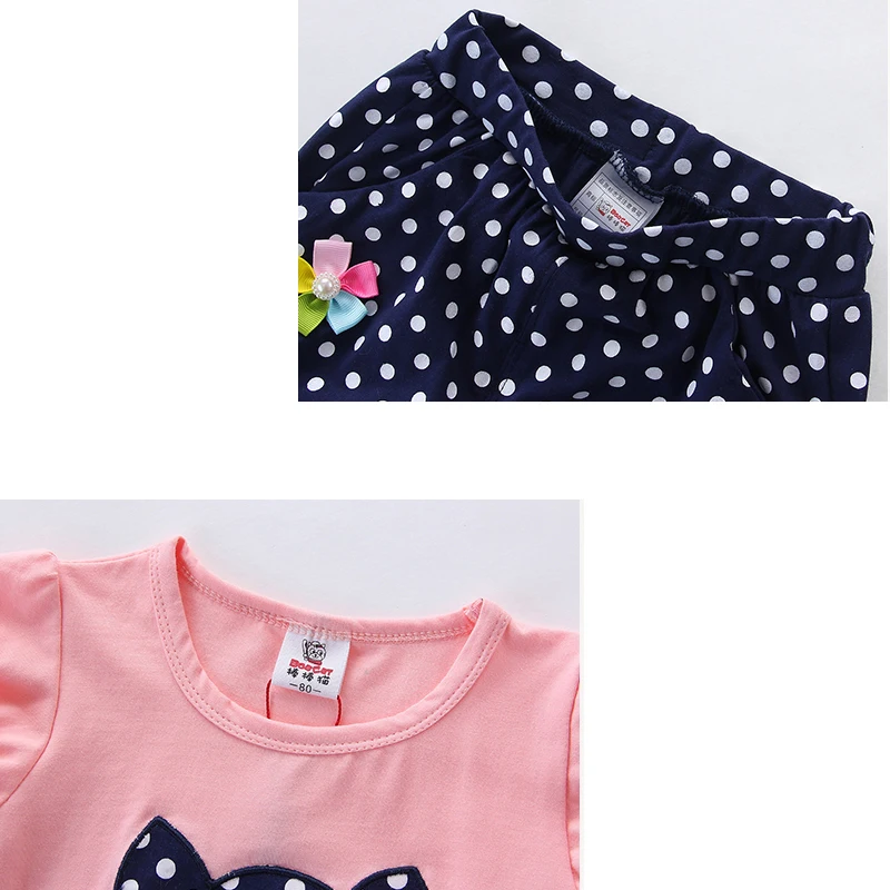 BibiCola/комплект летней одежды для маленьких девочек; модные хлопковые комплекты одежды из 2 предметов с героями мультфильмов для малышей; спортивный костюм с короткими рукавами