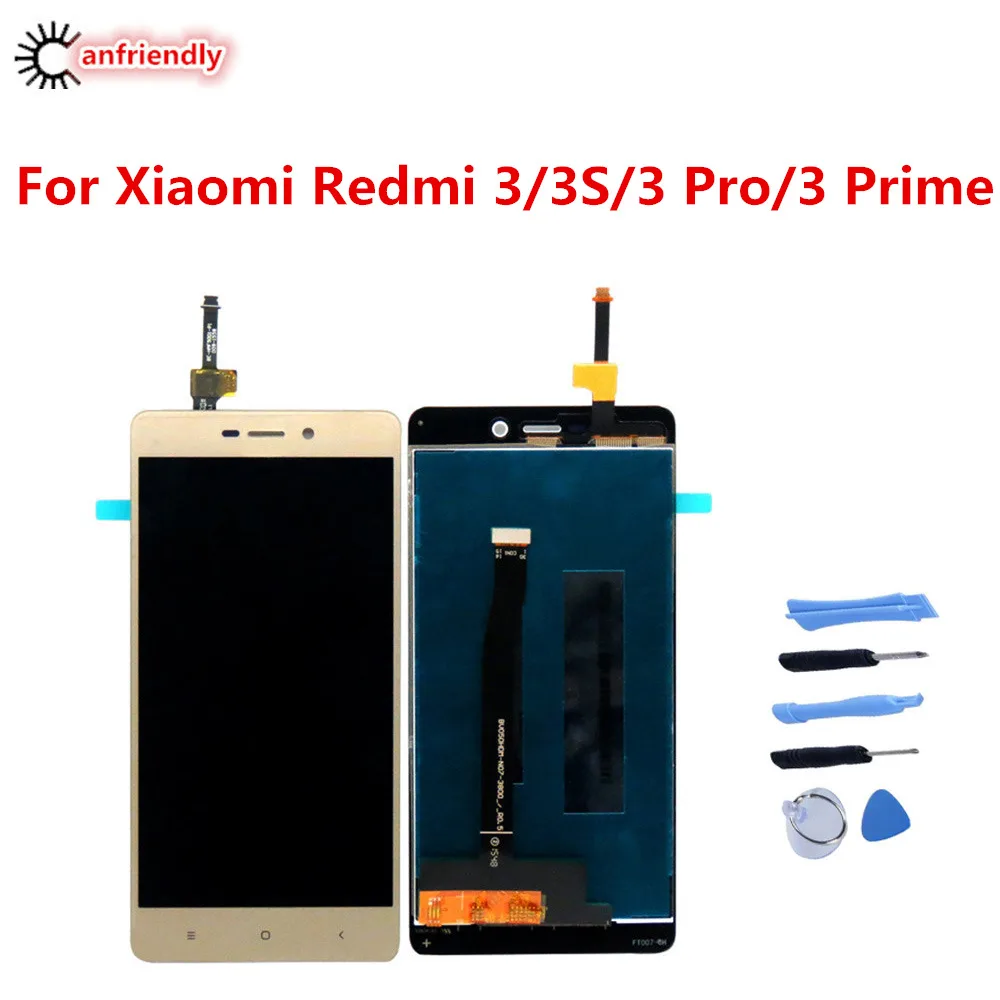Beste Voor Xiaomi Redmi 3 3 S 3 Pro 3 Prime Lcd scherm + Touch Screen Vervanging Digitizer montage Voor Xiaomi Redmi 3 S scherm