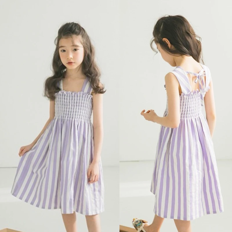 

baby girl clothes short sleeve girls dress purple green stripe prom party dress baby girls toddler dress elegant unicorn party