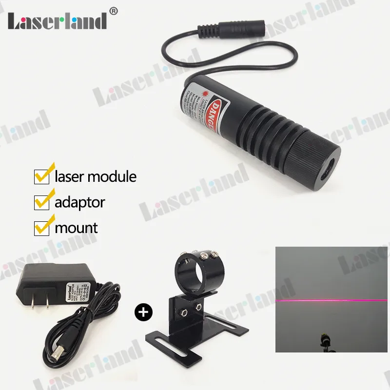 Laserland 2270 Фокусируемый 650нм 660нм 40 мВт красный диодный лазерный модуль локатора