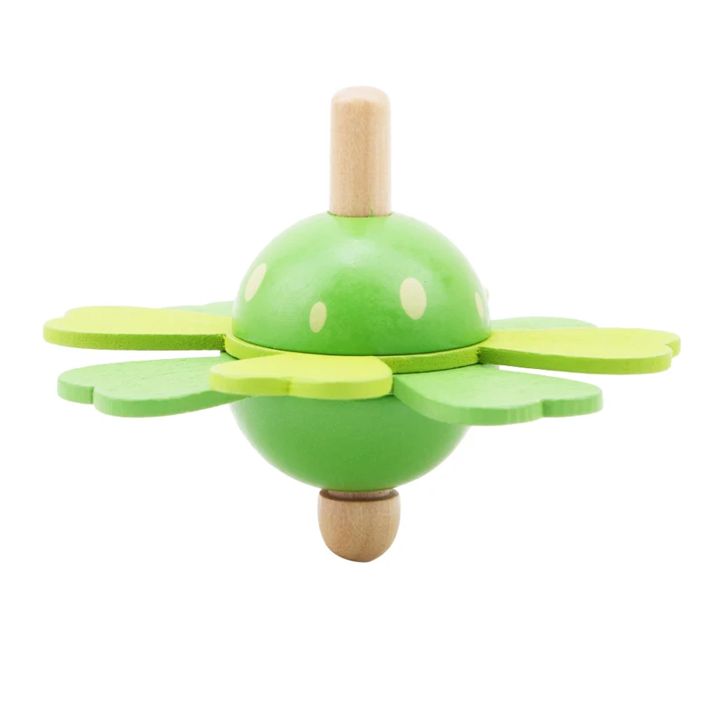 

Flower Shape Wooden Spinning Top Kids Traditional Intelligence Development Educational Toys Children Classic Toys Christmas Gift