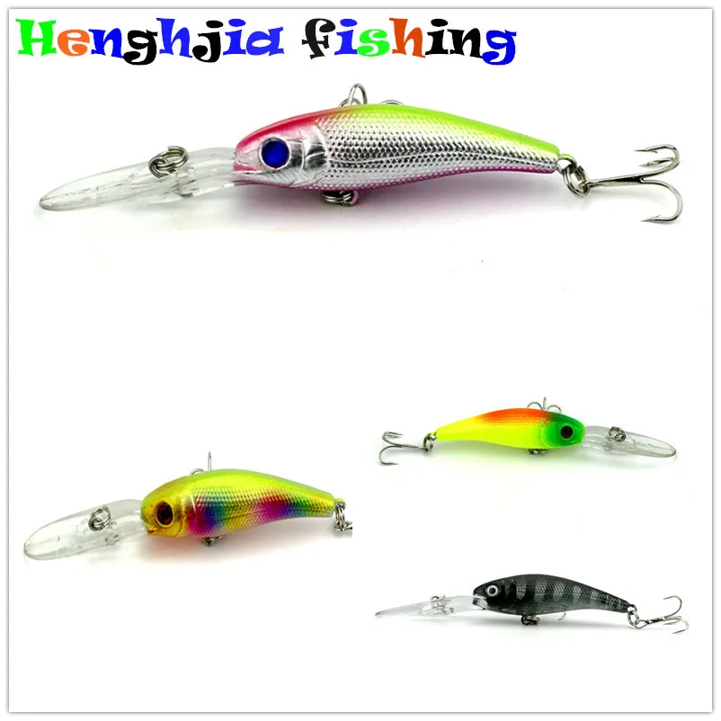 

10CM 7.8G 4pcs Hengjia ABS Plastic Crankbait Trolling Lure 6# Treble Fishing Hooks Isca Artificiais 3d Swimbait Free Shipping