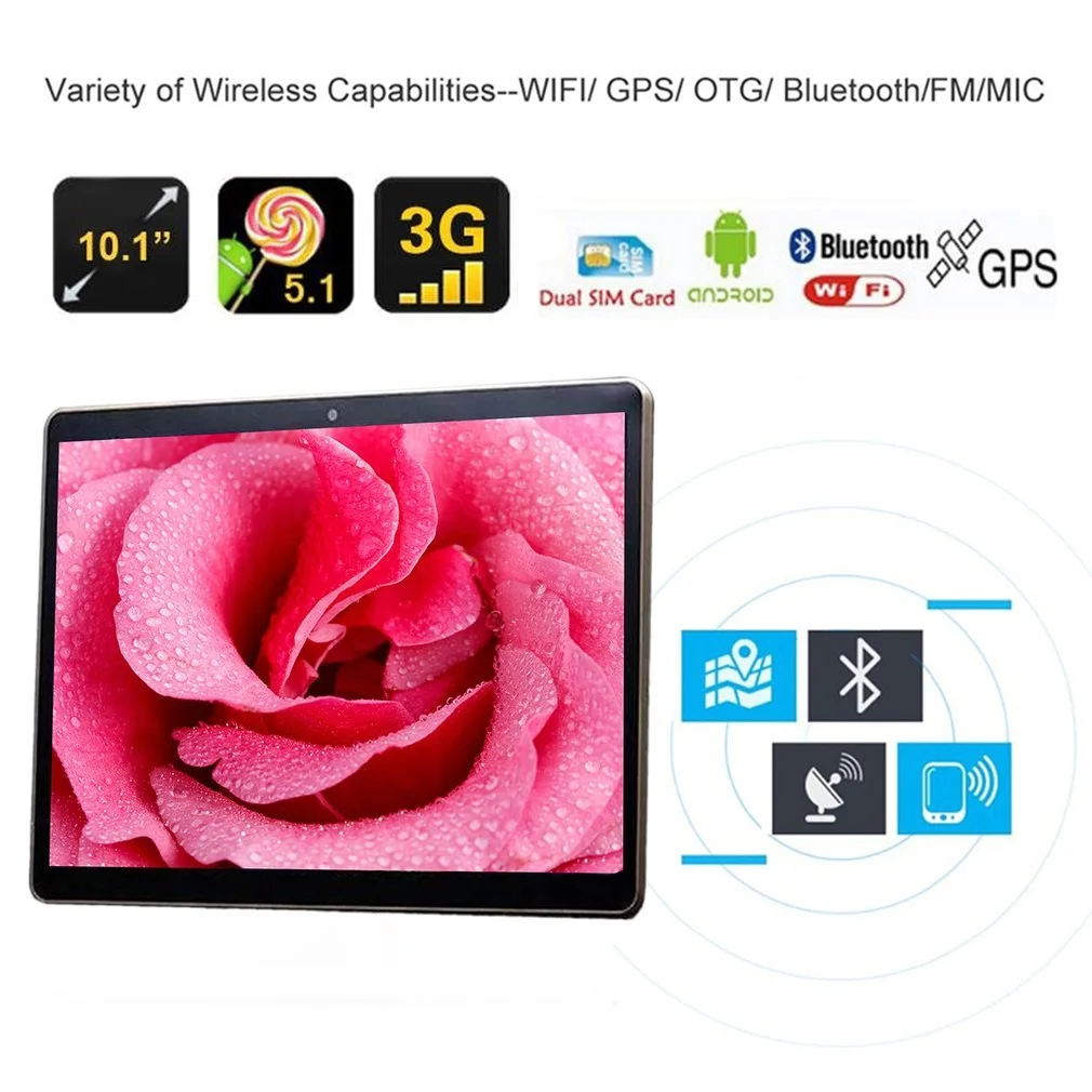 

10.1 inch Tablet PC Octa Core 4GB RAM 64GB ROM Dual SIM Cards 3G WCDMA for Android 7.0 GPS Tablet PC 10