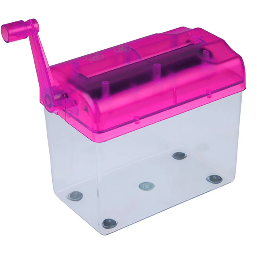 

Home Office Desktop Manual Hand Crank Paper Cutter Hand Paper Shredder Mini Portable Personal Random Color