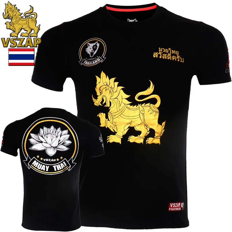 VSZAP бразильский джиу джитсу Кирин ММА/BJJ Мужская футболка черный Лотос покер бои