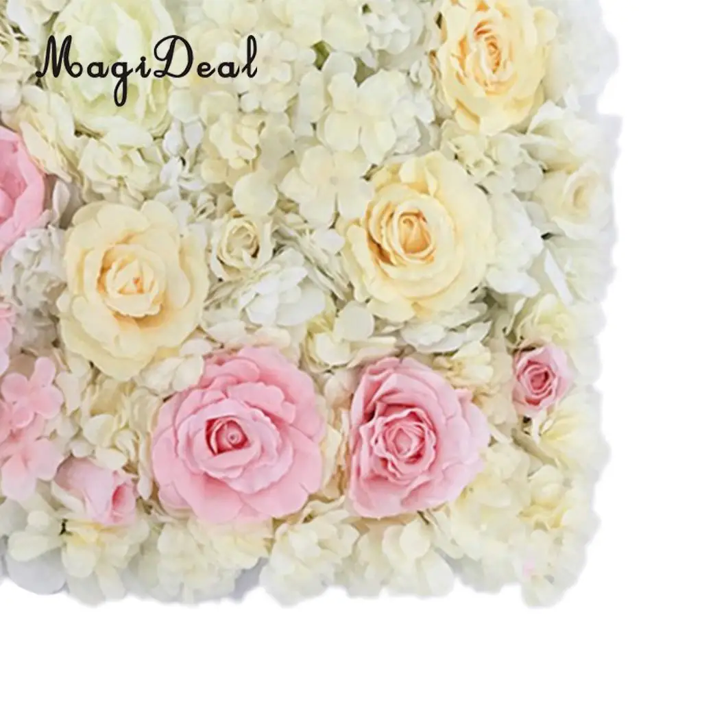 Artificial Flower Roses Wall Panel Wedding Stage Backdrop Home Shop Window Decorative Forals 7 Colors Pick