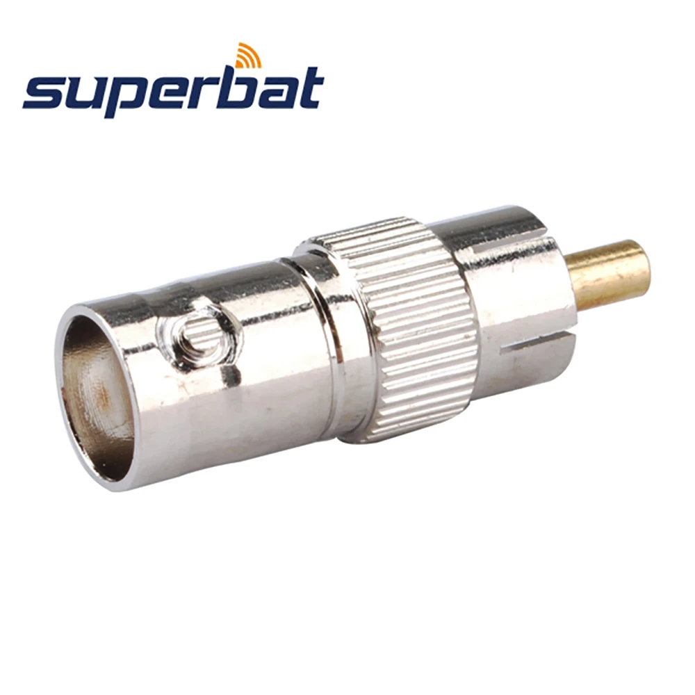 Superbat 5pcs BNC-RCA RF Coaxial Adapter BNC Female to RCA Male Straight Connector Cable for Electronics