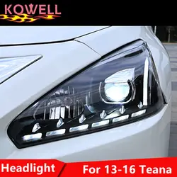 KOWELL автомобильный Стайлинг для Nissan Teana светодиодные фары 2013-2016 Teana led светодиодные дневные ходовые огни на передних фарах H7 hid Q5 bi-ксеноновая