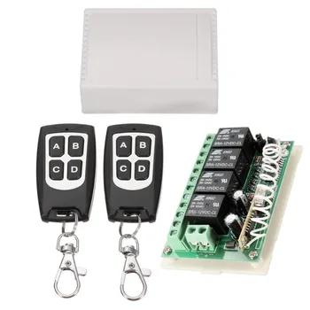 

433Mhz Wireless RF Switch Long Range DC 12V 4CH Wireless Remote Control Switch, DC12V Relay Receiver Module,Transmitter RF Relay