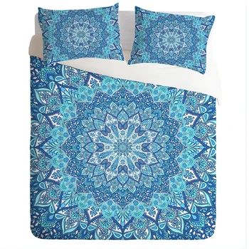 

Bohemian Style Bedding Set Floral Printed Hot Salesize Twin Queen King Size 3pcs High Quality Duvet Cover Flat Sheet Pillow case
