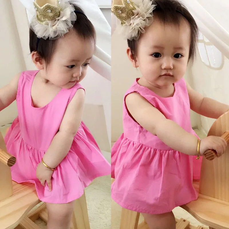 Newborn Girls summer 2pcs sets Infant Baby Girl dress top +pp pants