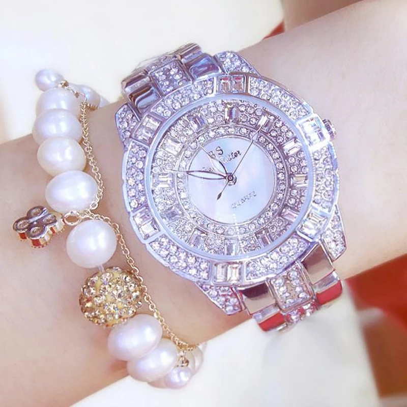 Luxury Women Rhinestone Watches Lady Crystal Dress Watch Stainless