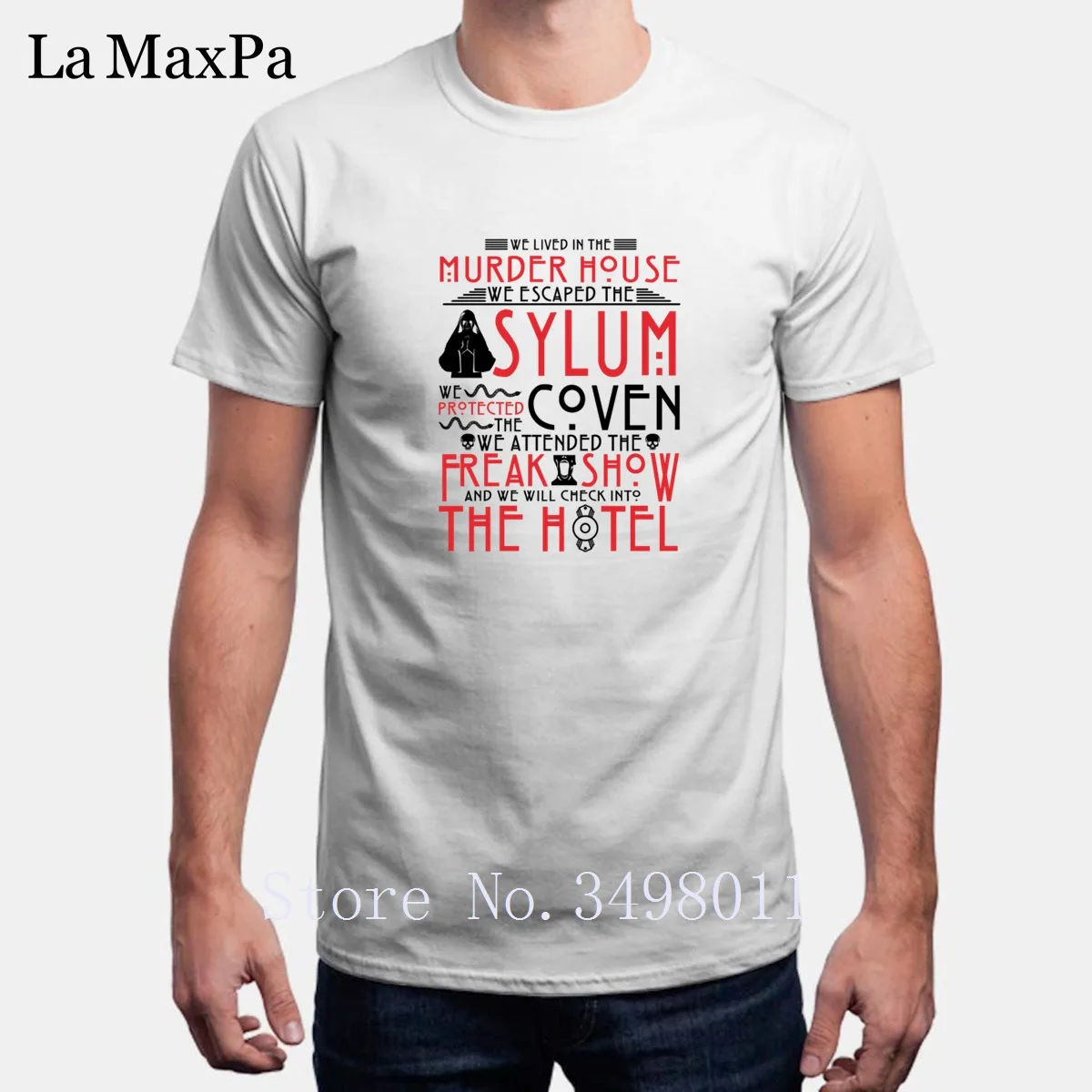 Футболка мужская с принтом Американская история ужасов мы живем в убийце|t shirts for