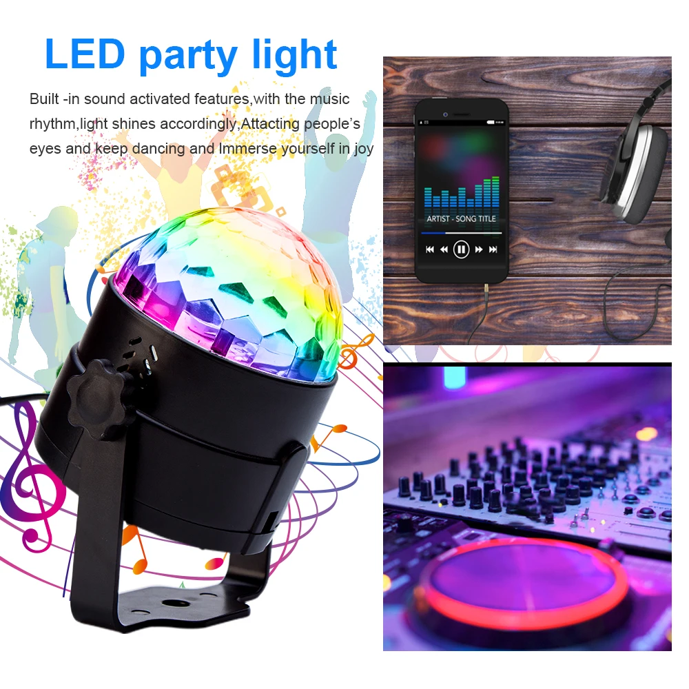 7 видов цветов DJ диско шар Lumiere 3 Вт звуковая активация лазерный проектор RGB