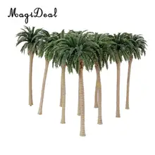 

10Pcs 1:75 Scale Plastic Model Trees Artificial Coconut Palm Trees Rainforest Forest Beach Seaside Scenery Layout