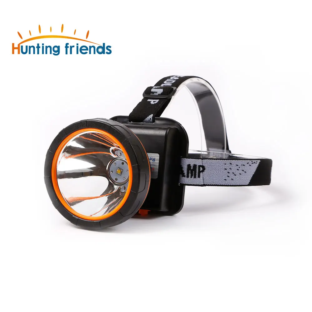 Super Bright LED Headlamp Water Resistant Head Torch Built-in 3x18650 Rechargeable Batteries 2 Light Modes Headlight for Outdoor