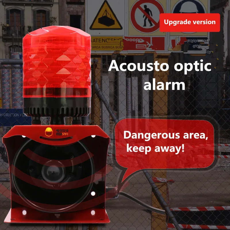 UHPPOTE 12/24VDC Sound And Light Alarm Strobe Siren - Fire Alarm Horn With 3 Tone Options