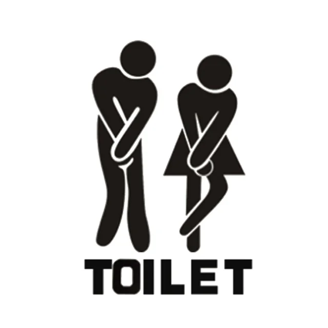 Hot Selling Toilet Entrance Sign Decal Sticker For Shop Office House