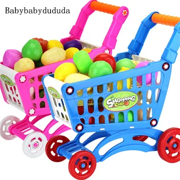 

Children's Supermarket Plastic Shopping Cart Mini Toy Children's Toys Education Entertainment Game Simulation Supermarket Shoppi