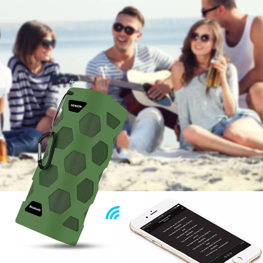 Портативный открытый Bluetooth Динамик 10 Вт 4000 мАч Мощность банк NFC Беспроводной