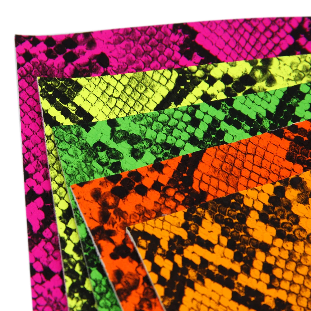 

David accessories 20*34cm Snake Vinyl Faux Synthetic Leather Fabric DIY Garment Hairbow Bag Handmade Materials,1Yc6576