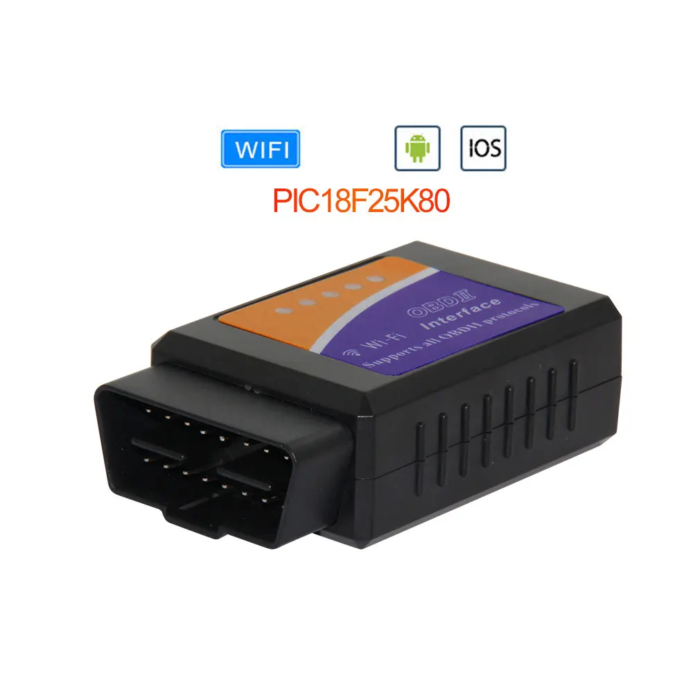 OBD2 elm327 V1.5 PIC18F25K80 obd2 сканер для автомобилей ELM327 bluetooth адаптер автомобильный диагностический сканер - Цвет: WIFI-large