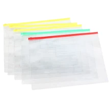 Горячее предложение-5 шт прозрачная пластиковая водная Защитная ручка A4 файл бумаги Ziplock папки в виде сумок
