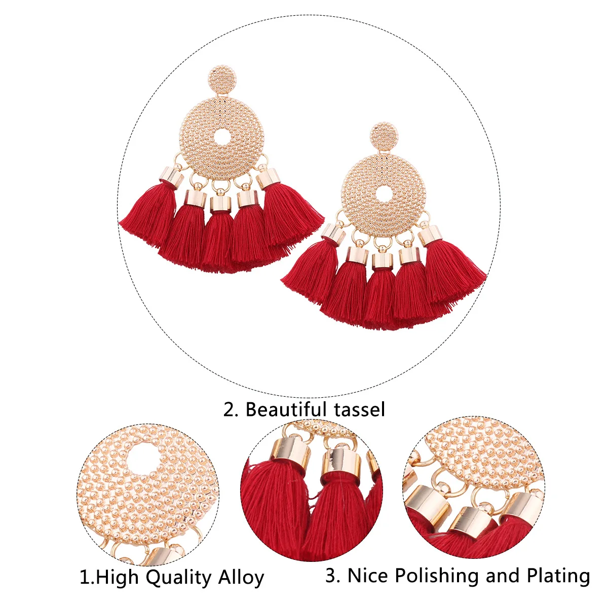 Pendientes flecos Boho серьги кисточкой Серьги oorbellen Brinco Brincos ручной работы чешского долго